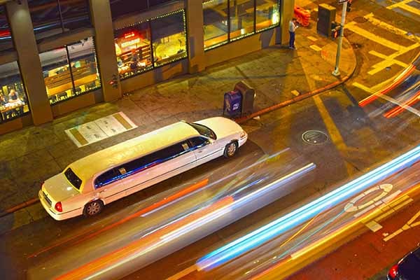 Wheeling Limo Service at night